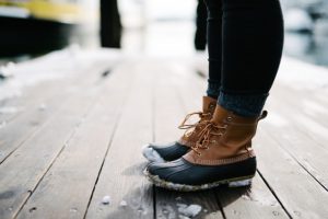 floor water damage can be caused by snowy boots