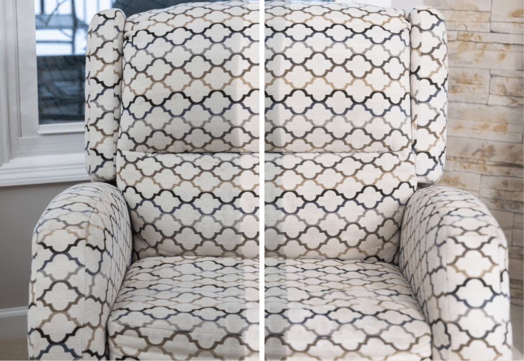 Upholstery Cleaning Before & After